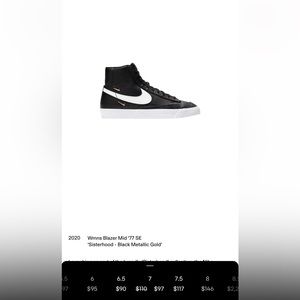 Wmns Blazer Mid ‘77 SE ’Sisterhood - Black Metallic Gold’